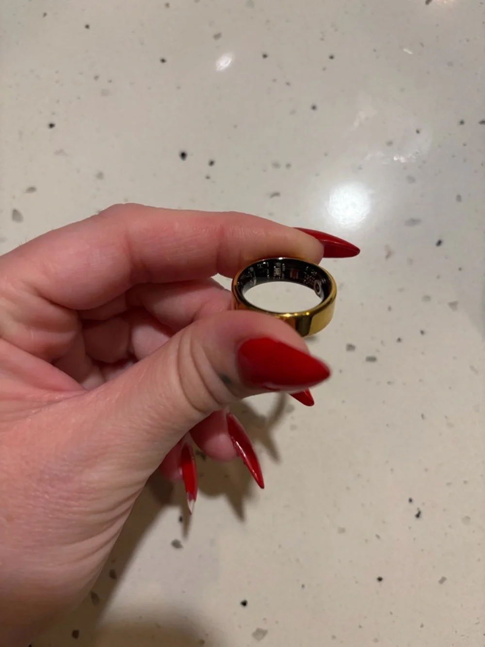 Colmi Smart Ring Polished Gold Dome Band Ring